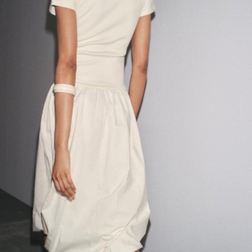 ZARA BALLOON COMBINATION DRESS - Picture 4 of 7